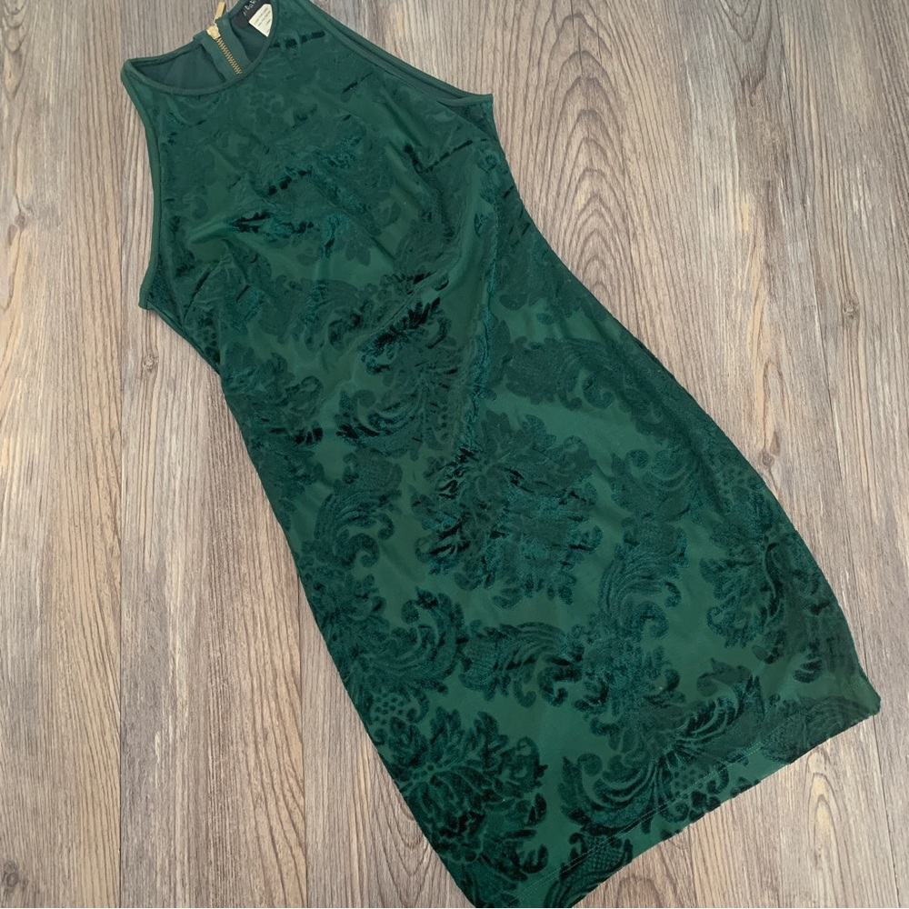 B Darlin Green Velvet Dress 3 - Gem